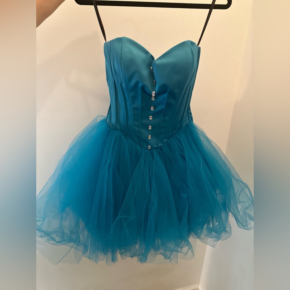 Blue Tulle Party Dress